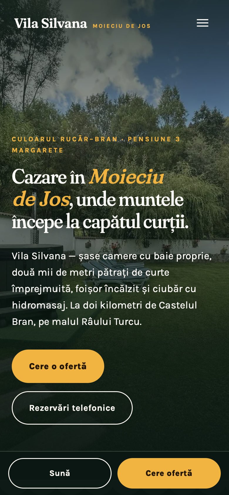 Previzualizare pe telefon: Vila Silvana